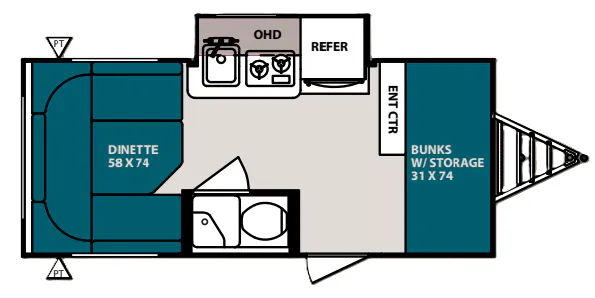 Forest River R-Pod RP-176 floor plan