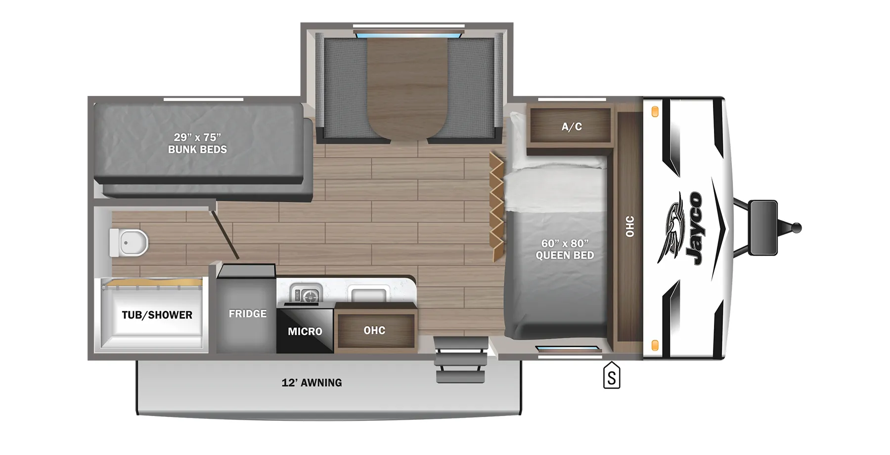 Jayco Jay Flight SLX 184BSW floor plan