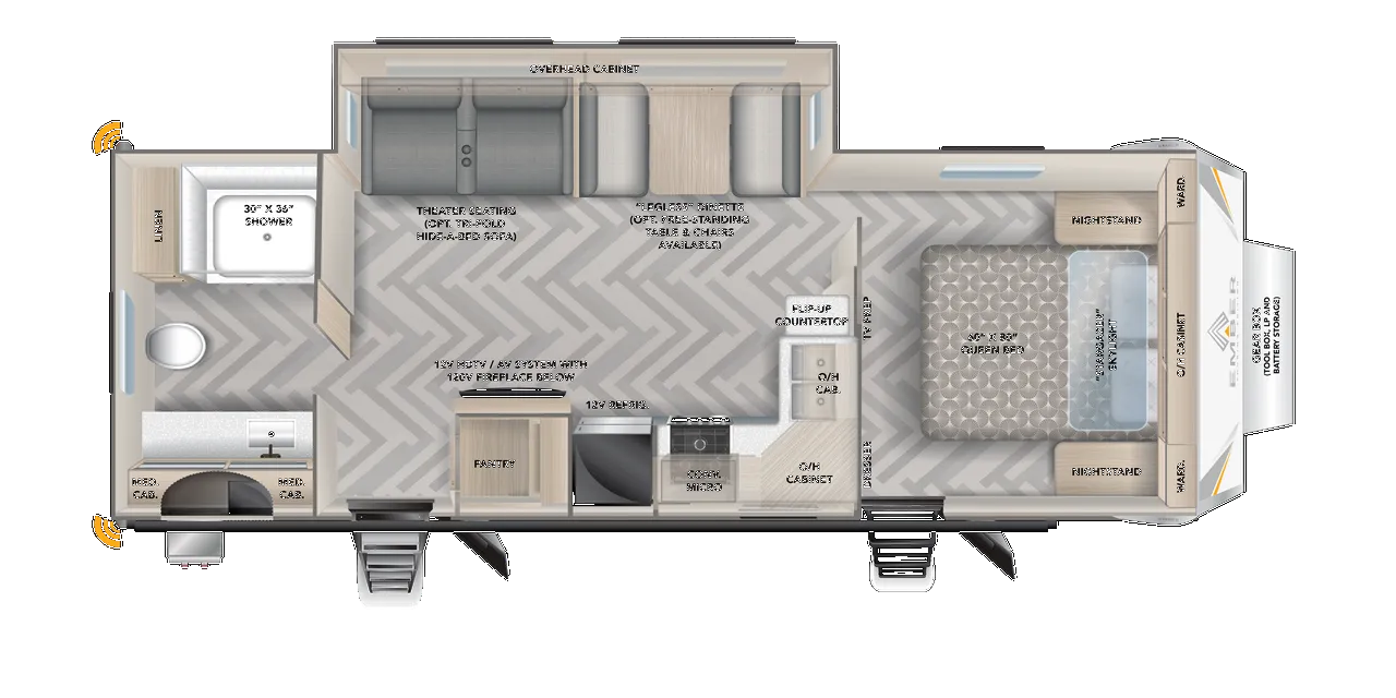 2024 Ember RV Touring Edition 26RB - Floor plan