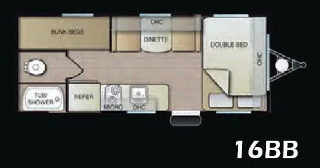 Pacific Coachworks Panther Mini 16BB floor plan