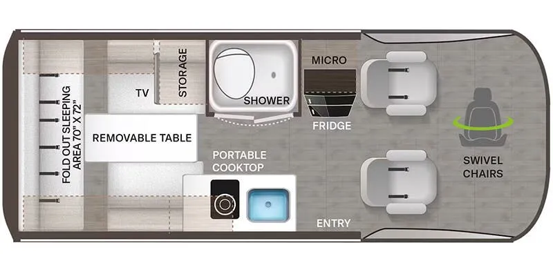 Thor Motor Coach Sanctuary 19P floor plan