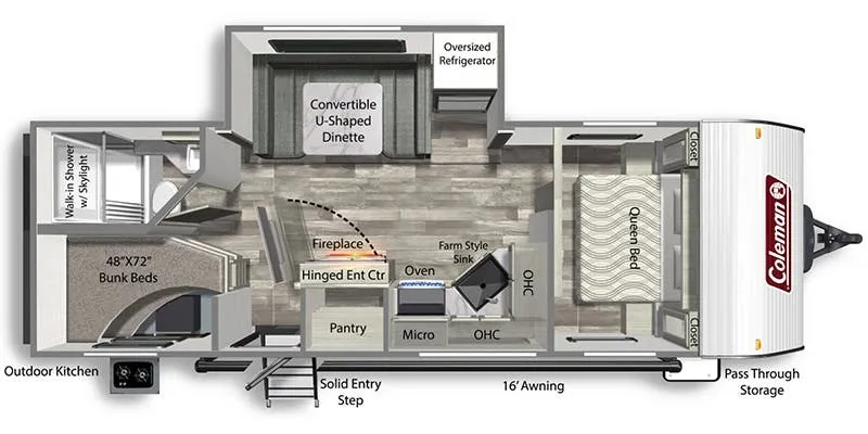 Dutchmen Coleman Lantern 242BHWE floor plan