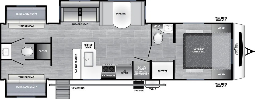 2026 Coachmen Freedom Express Liberty Edition 330BHJJ floor plan