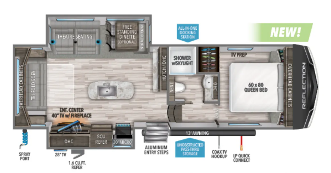 2021 Grand Design Reflection 150 Series 280RS - Floor plan