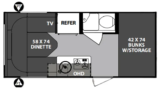 Forest River R-Pod RP-172 floor plan