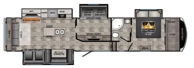 CrossRoads Volante 375MD floor plan
