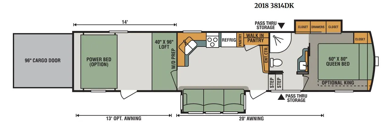 K-Z Sidewinder 3814DK floor plan