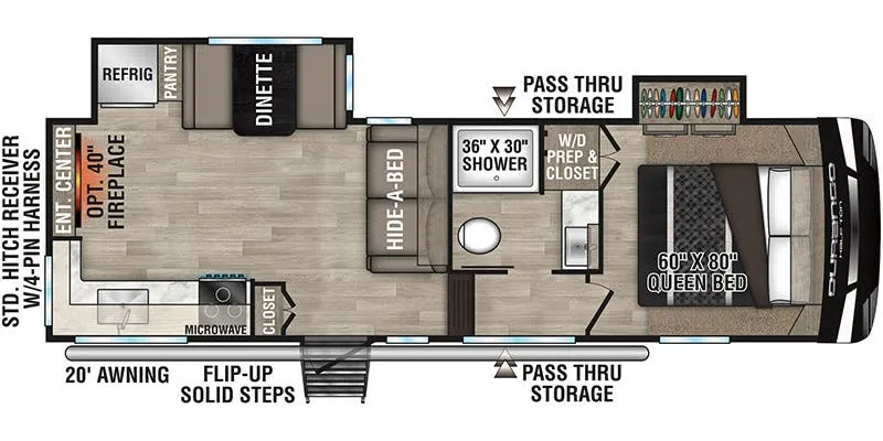 K-Z Durango Half-Ton D250RED floor plan