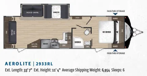 Dutchmen Aerolite 2933RL floor plan