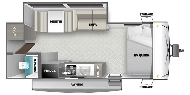 Forest River EVO Factory Select Southwest 197SS floor plan