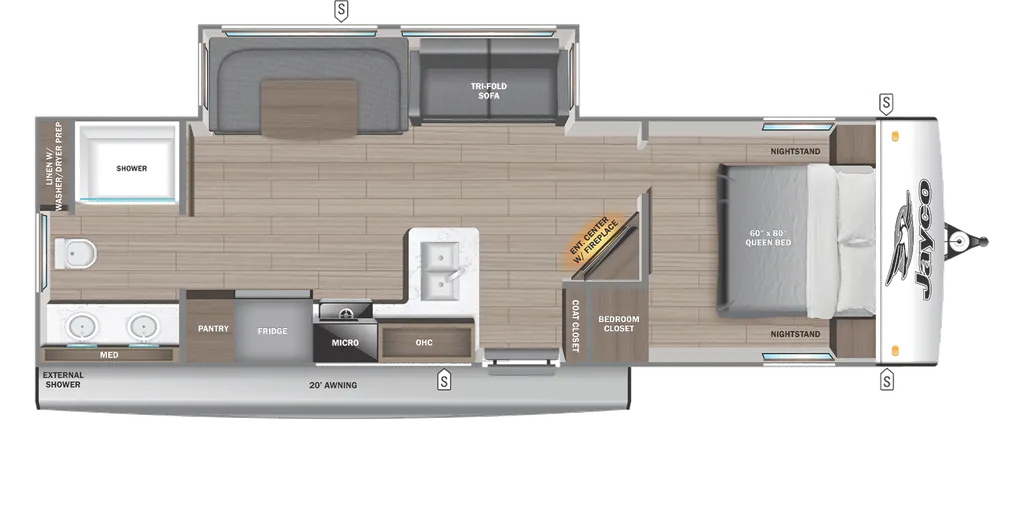 2026 Jayco Jay Feather 28RB floor plan