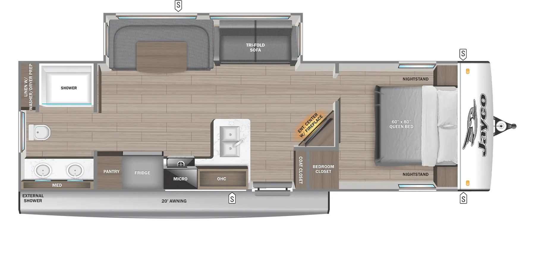 Jayco Jay Feather 28RB floor plan