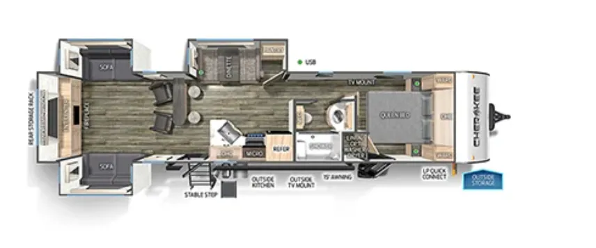 Forest River Cherokee 306MM floor plan