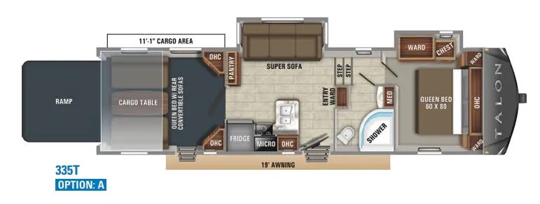 Jayco Talon Platinum 335T floor plan