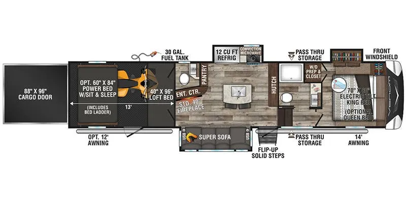 K-Z Venom V-Series V3313TK floor plan