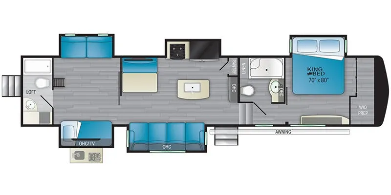 Heartland ElkRidge ER 37 DRB floor plan