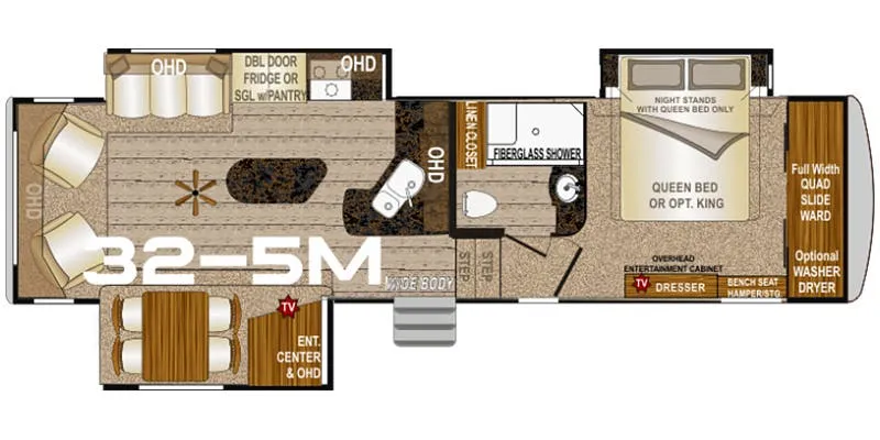 2021 Northwood Arctic Fox Grande Ronde 32-5M floor plan