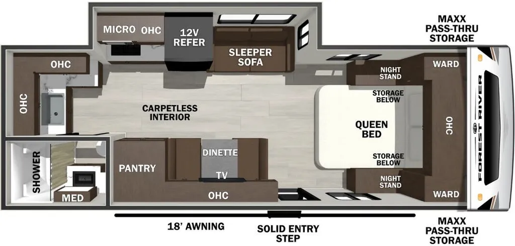 2026 Forest River Wildcat ONE 221CHEF floor plan
