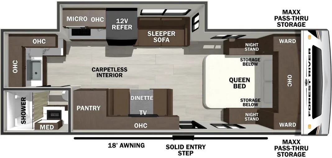 Forest River Wildcat ONE 221CHEF floor plan