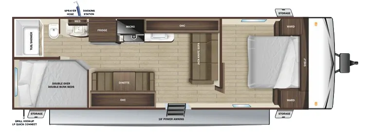 2021 Highland Ridge Open Range Conventional 26BH floor plan