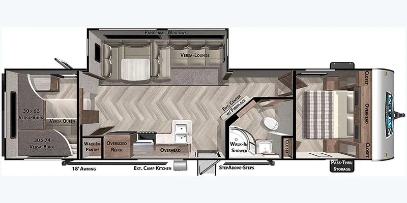 2021 Forest River Salem 29VBUD floor plan