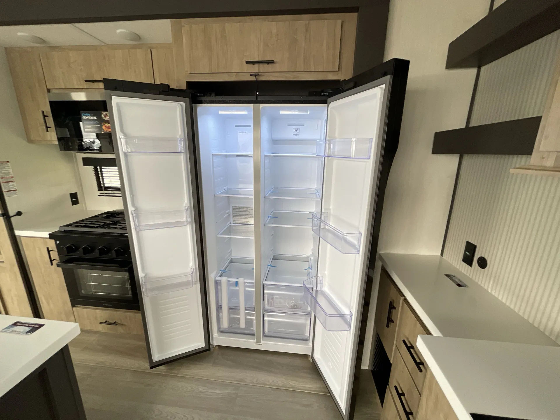 2026 Forest River Campsite Elite 32BAM — fridge open