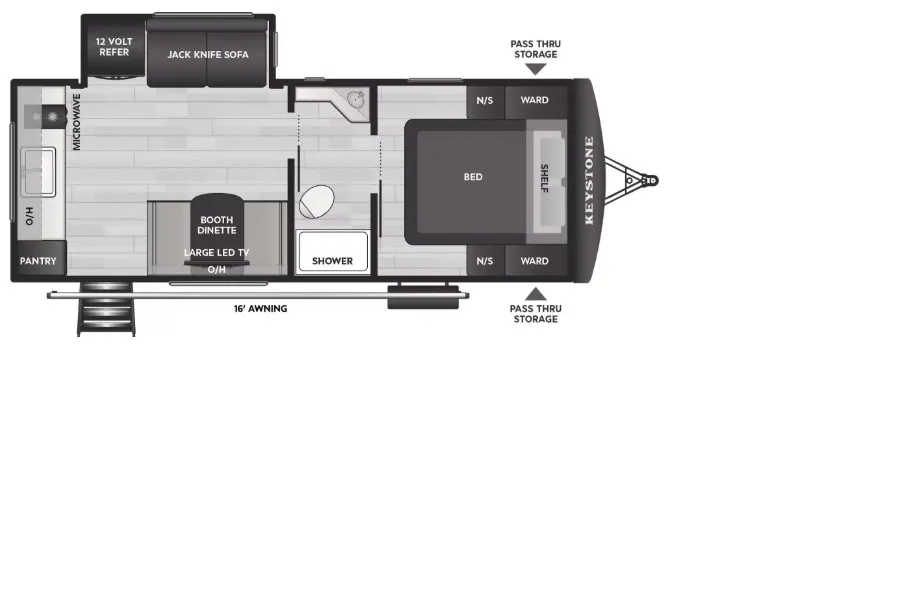 2026 Keystone Passport Classic 210RKC - Floor plan