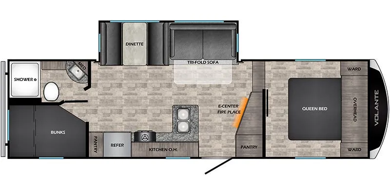 CrossRoads Volante VL251BH floor plan