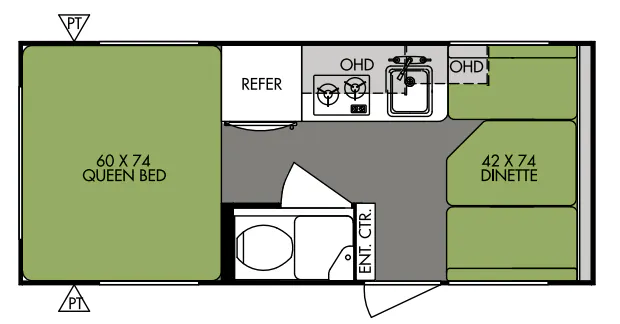 Forest River R-Pod RP-171 floor plan