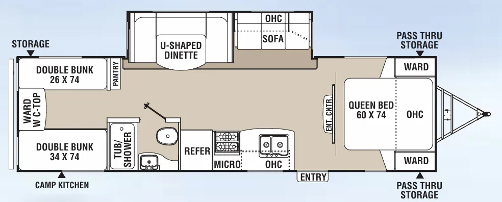 Coachmen Freedom Express Maple Leaf Edition 292 BHDS floor plan