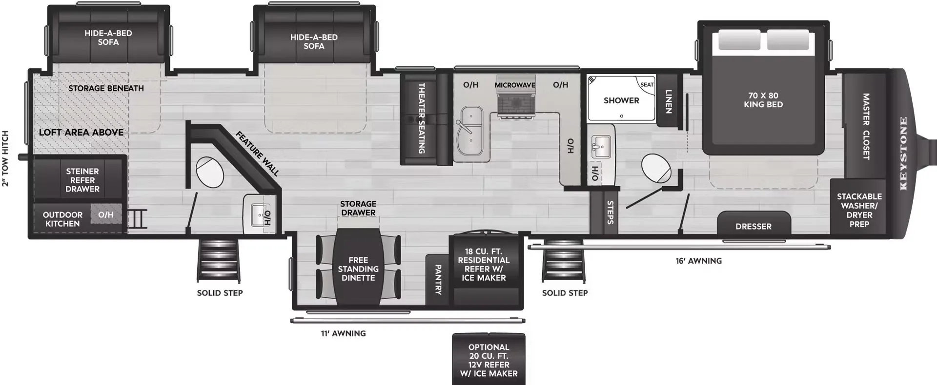 2026 Keystone Alpine Avalanche Edition 380LT - Floor plan