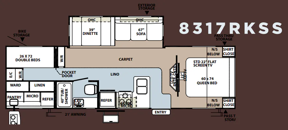 Forest River Rockwood Signature Ultra Lite 8317RKSS floor plan