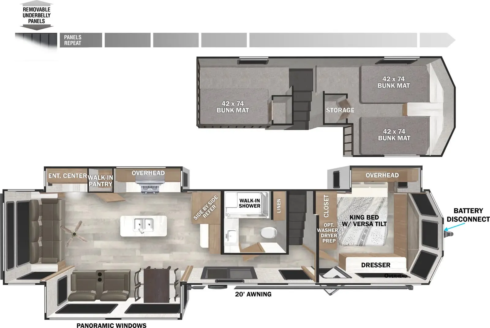 Forest River Wildwood Grand Lodge 42DL floor plan