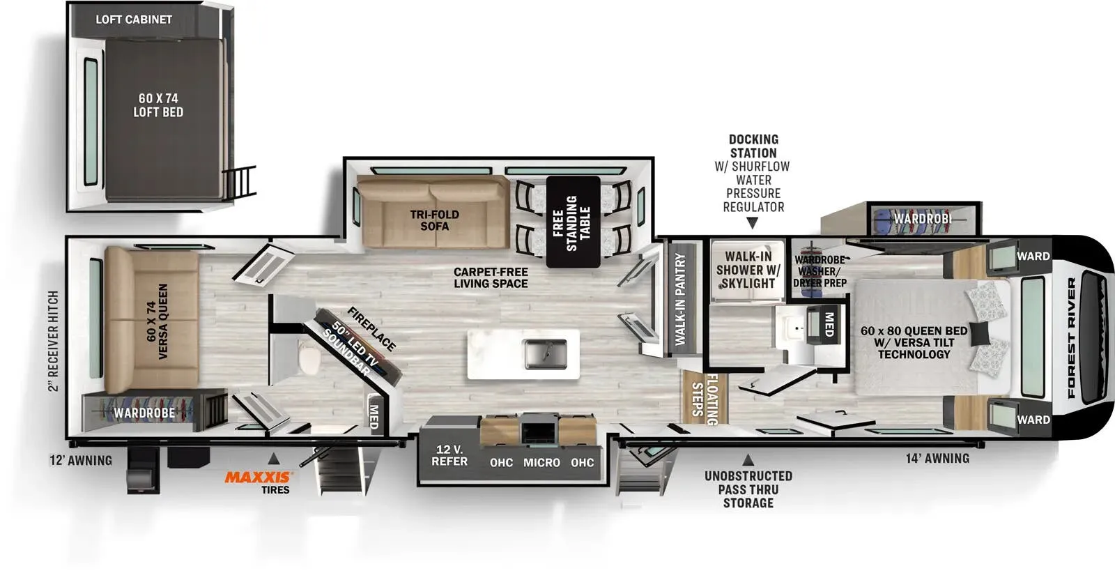 Forest River Impression 330BH floor plan