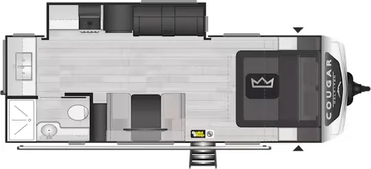 2025 Keystone RV Cougar Half-Ton 22MLSWE floor plan
