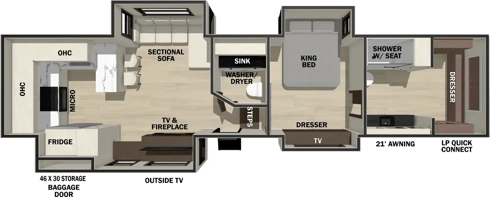 2026 Forest River Cedar Creek 385RK - Floor plan