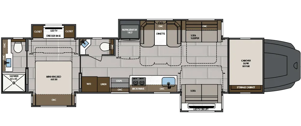 2026 Renegade Classic 45CME - Floor plan