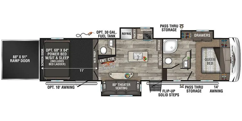 K-Z Sportster 343TH11 floor plan