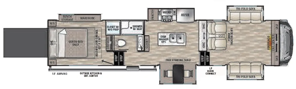 Forest River Cedar Creek 385TH floor plan