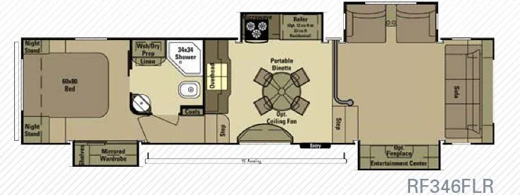 Highland Ridge Open Range Roamer RF346FLR floor plan