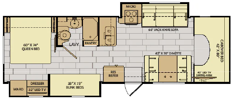 Fleetwood Jamboree 30D floor plan