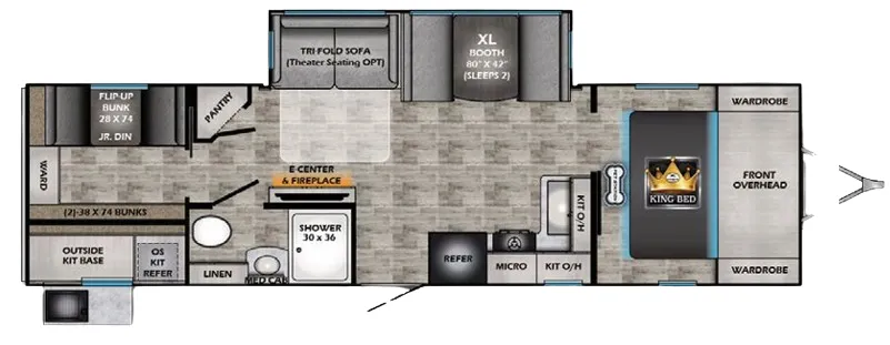 CrossRoads Sunset Trail Super Lite 299QB floor plan