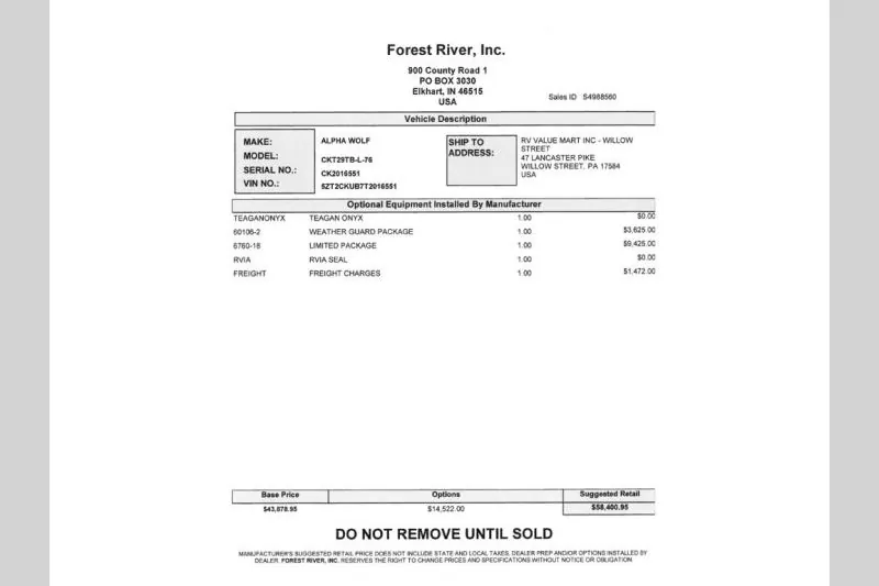 2026 Forest River Cherokee Alpha Wolf 29TB, Photos photo 26
