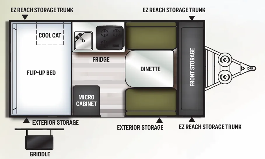 Forest River Flagstaff Hard Side T12RBST floor plan