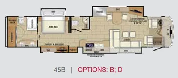 Entegra Coach Cornerstone 45B floor plan