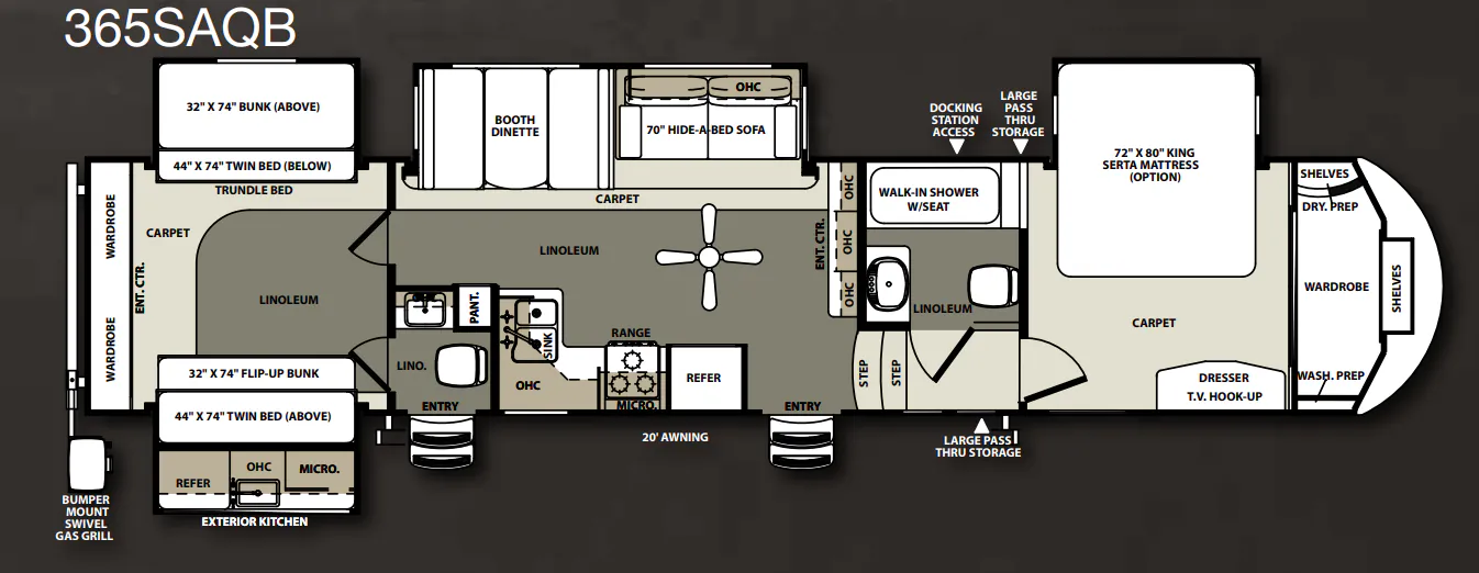 Forest River Sierra 365SAQB floor plan