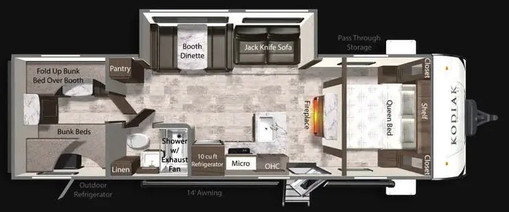Dutchmen Kodiak 280BHSL floor plan