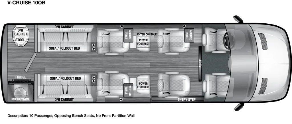 2027 OGV Luxury Coach V-Cruise 10OB floor plan