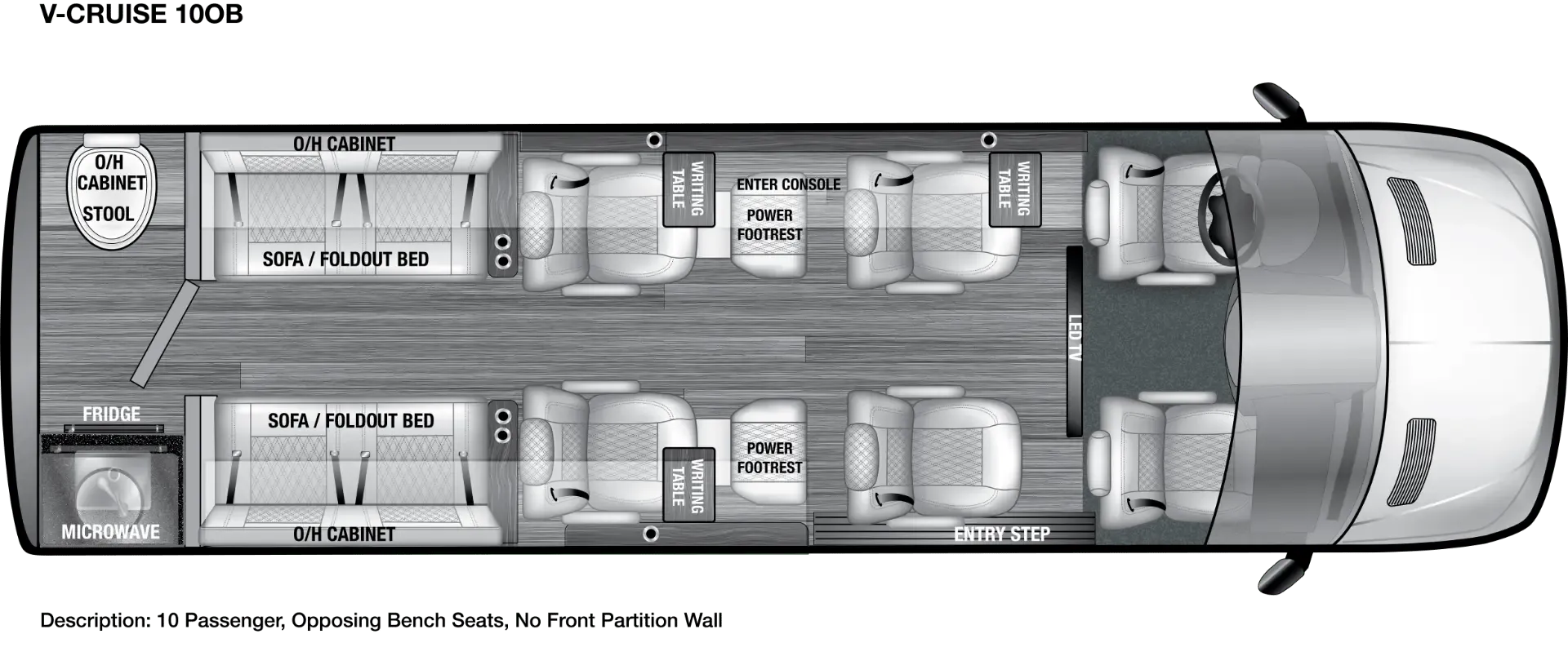 OGV Luxury Coach V-Cruise 10OB floor plan