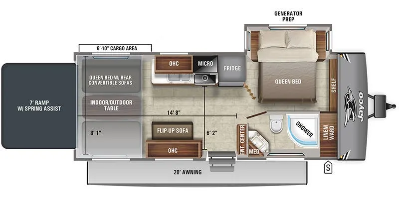 2021 Jayco Jay Flight Octane 255 floor plan